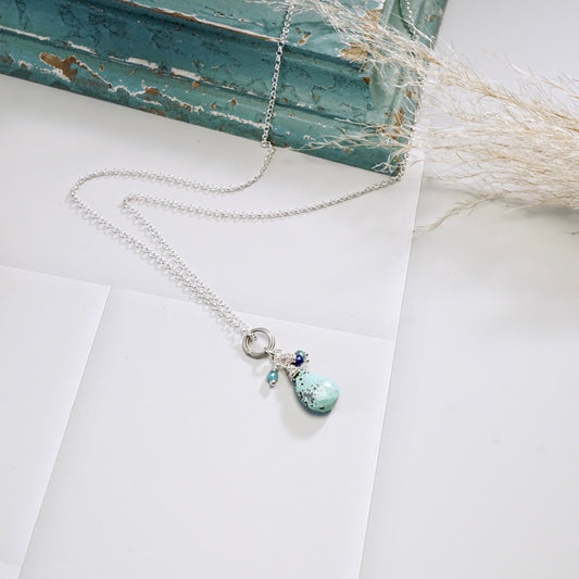 Natural Turquoise Cluster Pendant