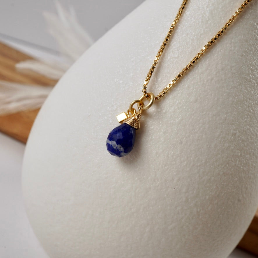 Petite Lapis Drop Pendant
