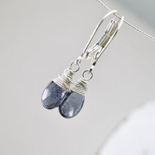 Load image into Gallery viewer, TN Iolite Petite Drop Earrings (SS)