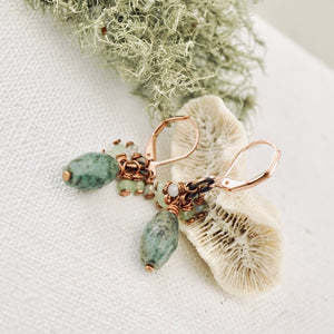 TN Grass Jasper & Green Opal Bracelet (Copper)