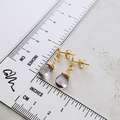 Natural Ametrine Flower Post Earrings