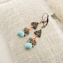 Load image into Gallery viewer, TN Natural Turquoise Dangle Earrings (Copper)