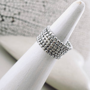 Stackable - Beaded Ring (Sterling)