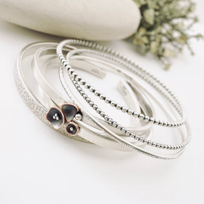 Stackable Beaded Bangle Bracelet