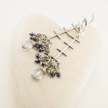 Load image into Gallery viewer, TN Raindrop Trellis Earrings (Blue)