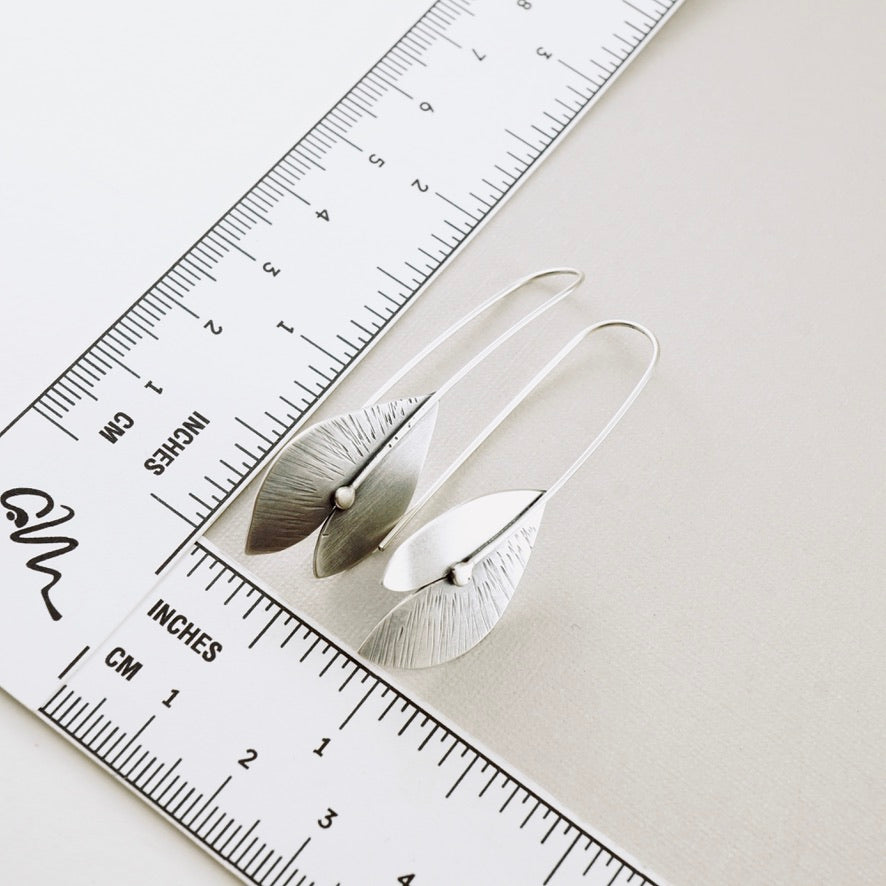 Peace Lily Textured Earrings