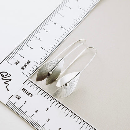 Peace Lily Textured Earrings