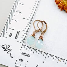 Load image into Gallery viewer, TN Petite Chalcedony Drop Earrings (Copper)