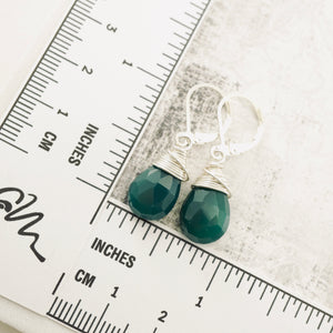 TN Green Onyx Petite Drop Earrings (SS)