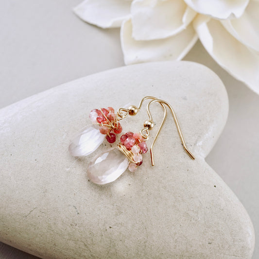 Rose Quartz Nested Earrings