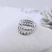 Load image into Gallery viewer, LS – Beaded Stacking Ring (SS) (Sizes: 6, 7.5, 8.5)