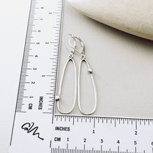 Load image into Gallery viewer, AM – Offset Dot Elongated Loop Earrings (SS)