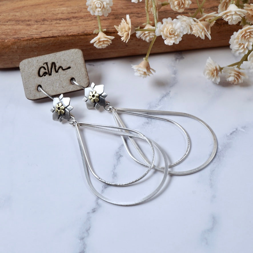 Double Teardrop Blossom Earrings