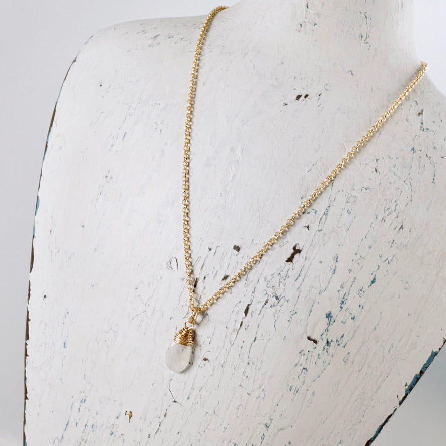 Moonstone Drop Pendant