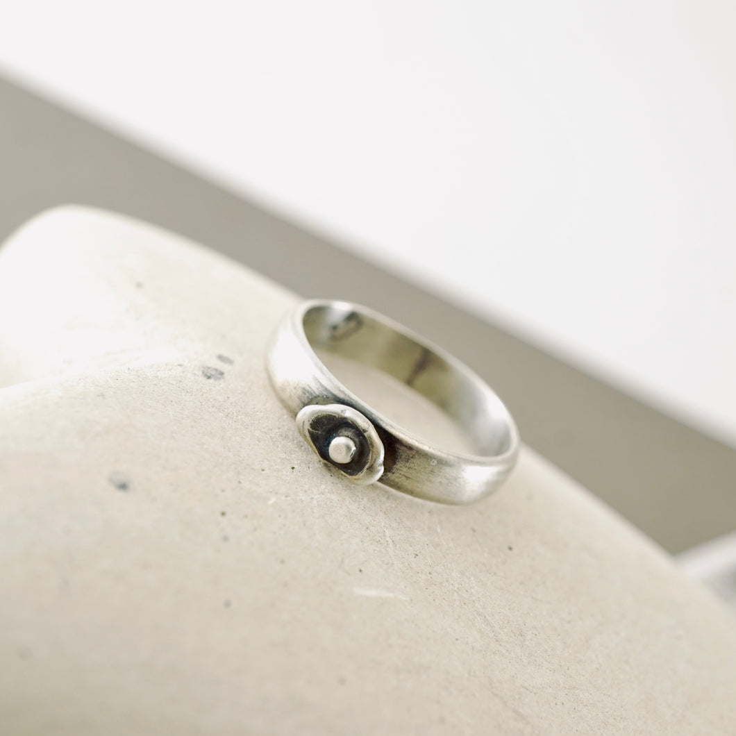 Stackable - Organic Water Cast Ring (Sterling - 7.5)