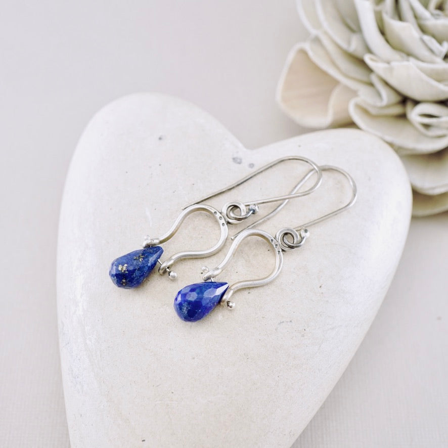 Petite Swings Lapis Drop Earrings