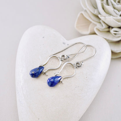 Petite Swings Lapis Drop Earrings