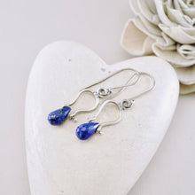 Load image into Gallery viewer, Petite Swings - Lapis Drop Earrings (Sterling Silver)