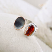 Load image into Gallery viewer, River Songs - Mexican Fire Opal &amp; Copper Ring (size 8)