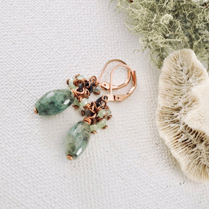 TN Grass Jasper Earrings (Copper)