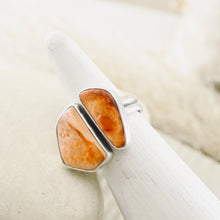 Load image into Gallery viewer, River Songs - Double Fossilized Coral Ring (size 6 1/2)