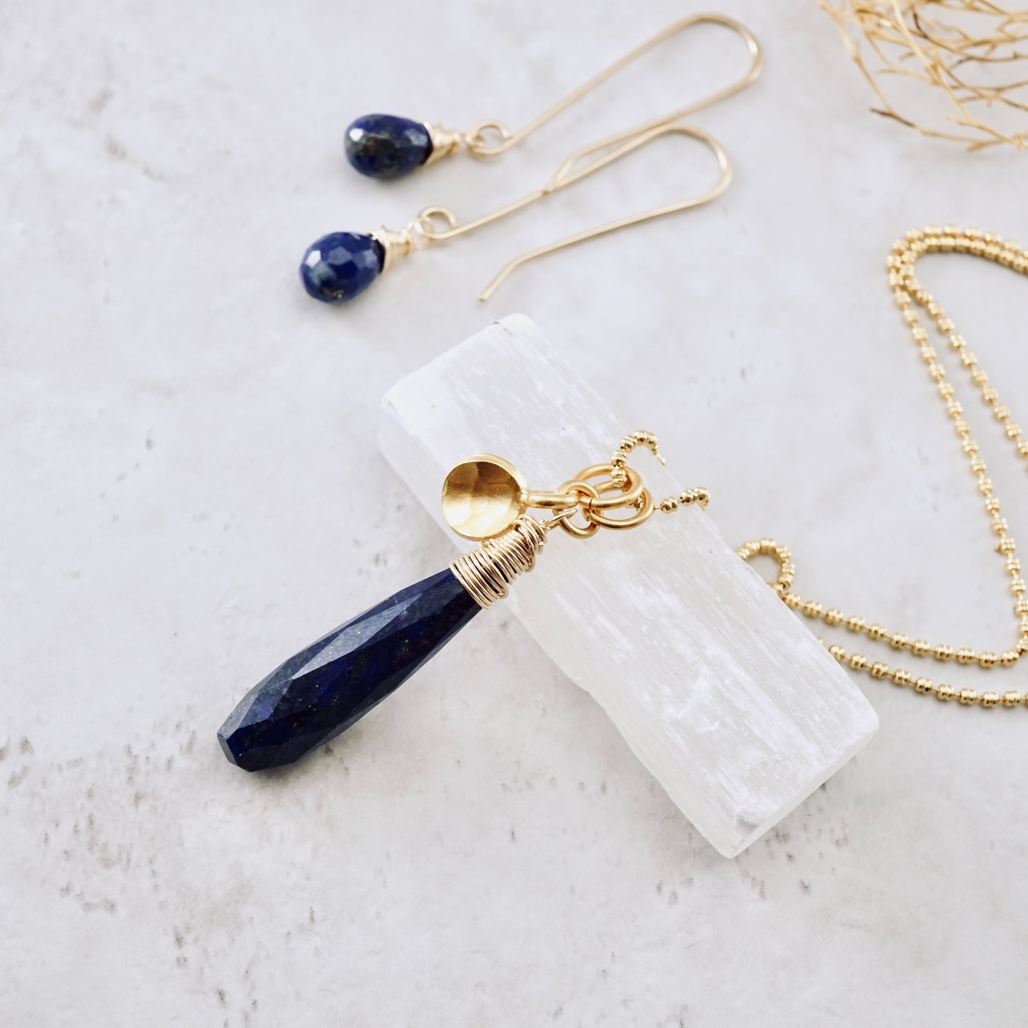 Lapis Drop Pendant