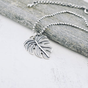 BG - Monstera Leaf Pendant (Sterling Silver)