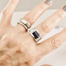 Load image into Gallery viewer, AM Lapis Bark Band Ring - Size 7