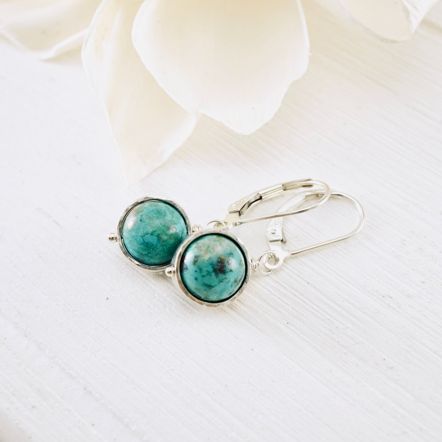 Chrysocolla Orbit Drop Earrings
