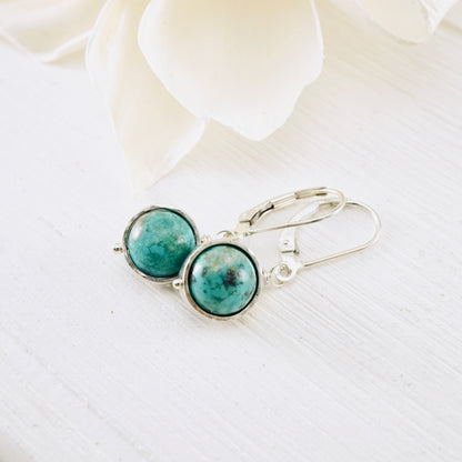 Chrysocolla Orbit Drop Earrings