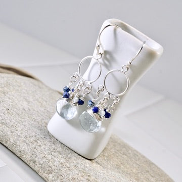 Moss Aquamarine Petite Chandelier Earrings