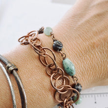 Load image into Gallery viewer, TN Grass Jasper &amp; Green Opal Bracelet (Copper)