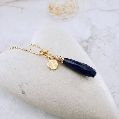 Lapis Drop Pendant
