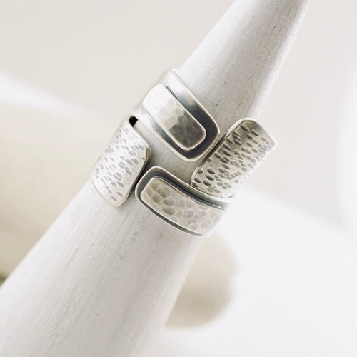Rings with a Voice - Textured Open Band Ring (Sterling)