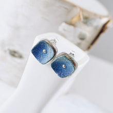 Load image into Gallery viewer, RH - Retro Double Square Stud Earrings (Denim Blue)