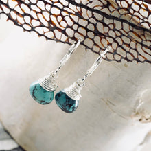 Load image into Gallery viewer, TN Petite Turquoise Drop Earrings (Sterling Silver)
