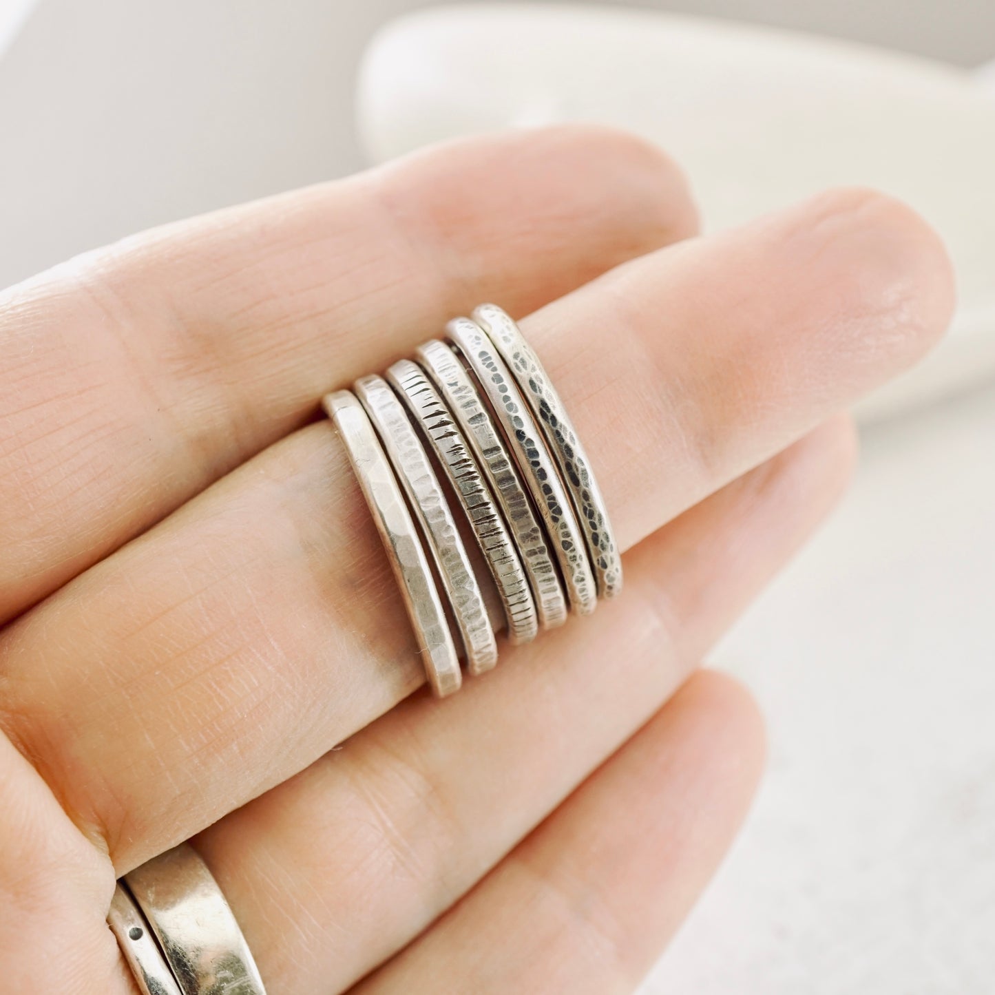 Stackable Textured Ring
