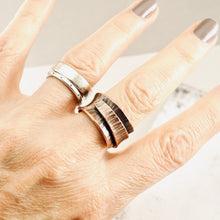 Load image into Gallery viewer, AM Thick Bark Wrap Open Ring Band - Size 7