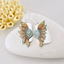 Load image into Gallery viewer, RH - Wildflower Tapered Square Earrings (Pumpkin &amp; Sage)