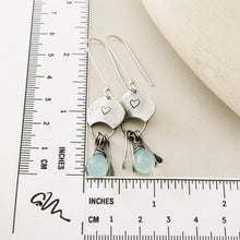 Load image into Gallery viewer, Chalcedony Crescent Earrings