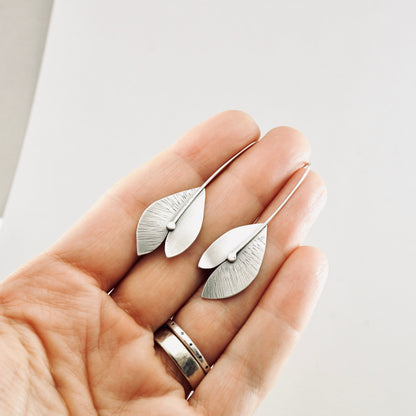 Peace Lily Textured Earrings