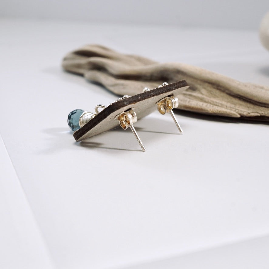 London Blue Topaz Drop Stud Earrings
