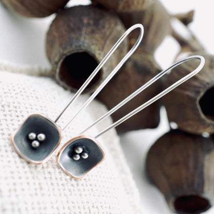 Square Pods Long Classic Earrings