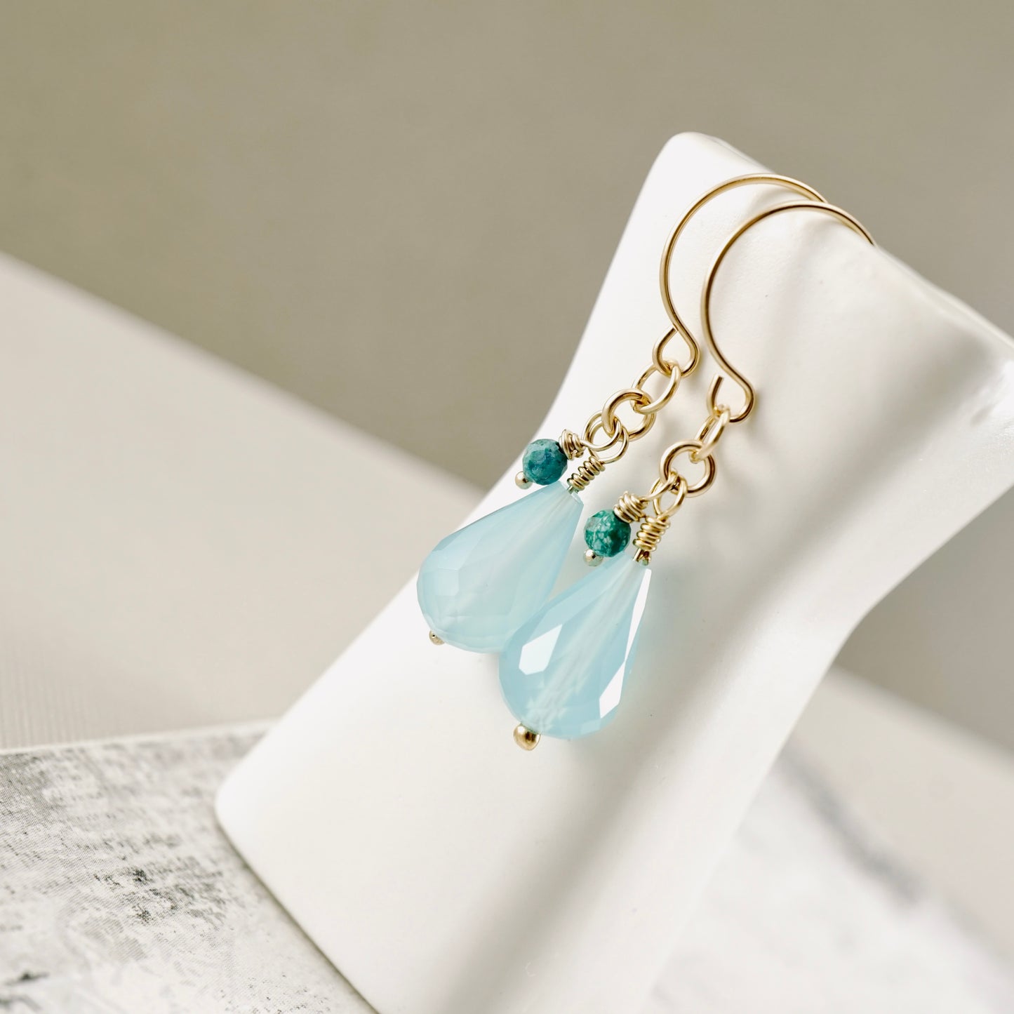 Azure Breeze Chalcedony Earrings