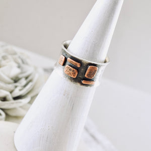AM Box Weave Mosaic Ring - Size 7.5