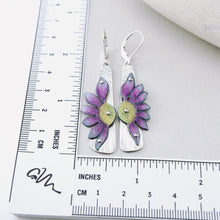 Load image into Gallery viewer, RH - Wildflower Tapered Drop Earrings (Mulberry &amp; Gold)