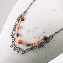 Load image into Gallery viewer, TN Pink Agate Double Strand Necklace (Copper)