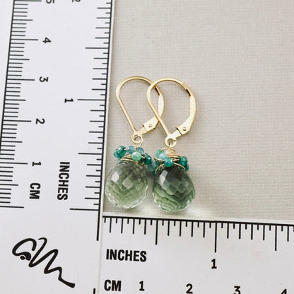 Green Amethyst Nested Earrings