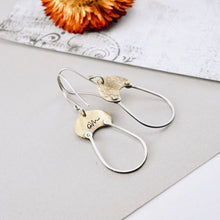 Load image into Gallery viewer, AM – Acorn Loop Earrings (SS &amp; Nugold)