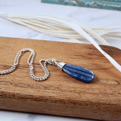 Blue Kyanite Drop Pendant